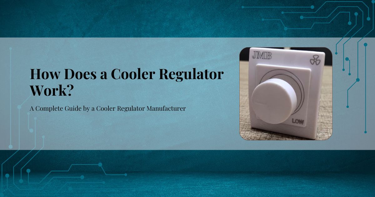 Internal mechanism and knob design of an air cooler speed controller by a leading cooler regulator manufacturer.